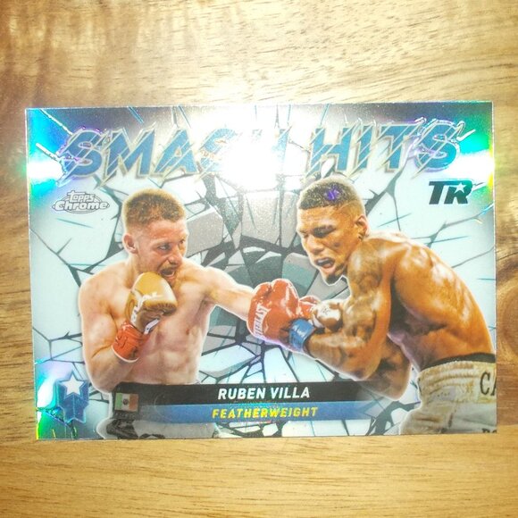 2024 Topps Chrome Boxing Ruben Villa Smash Hits Insert Top Rank Boxing - Picture 1 of 2